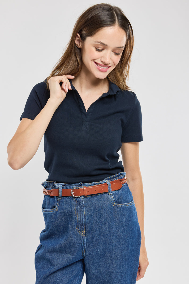 Polo Marine - coton peigné - 3