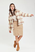 Veste à carreaux - laine - 1
