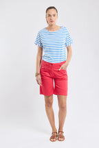 Short taille élastique - coton - 1