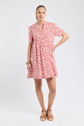 Robe courte fleurie - coton - 1