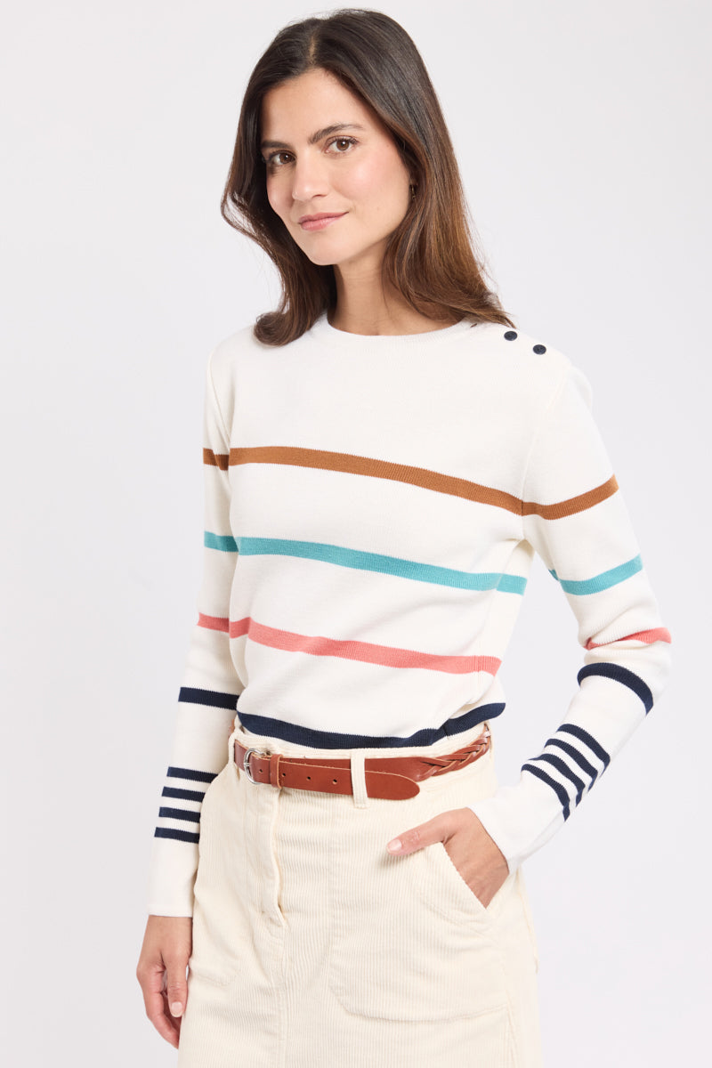 Pull marin rayé Deauville - Laine - 1