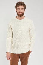 Pull maille torsadée - laine - 1