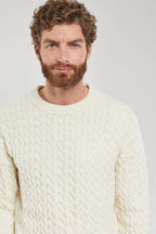 Pull maille torsadée - laine - 2