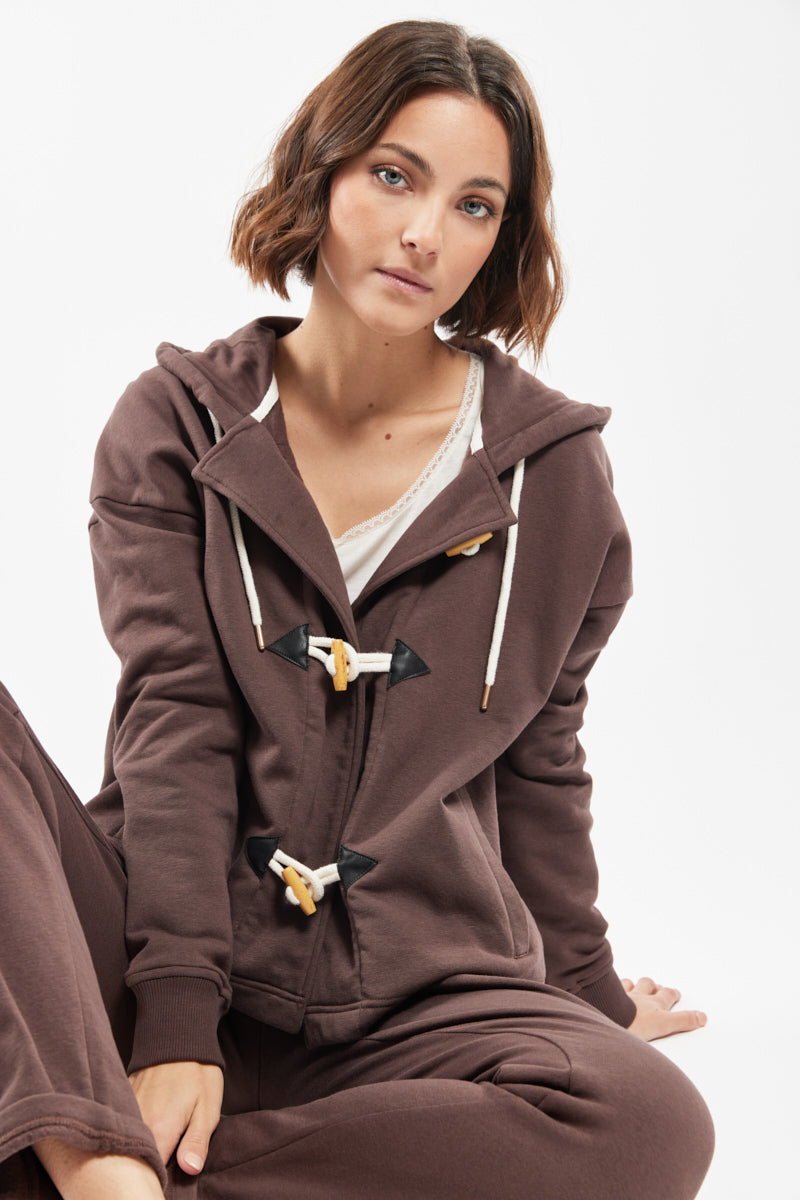 Veste molletonnée homewear - coton - 1