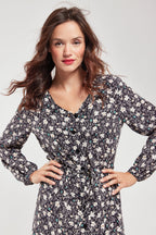 Robe longue fleurie - cupro - 2