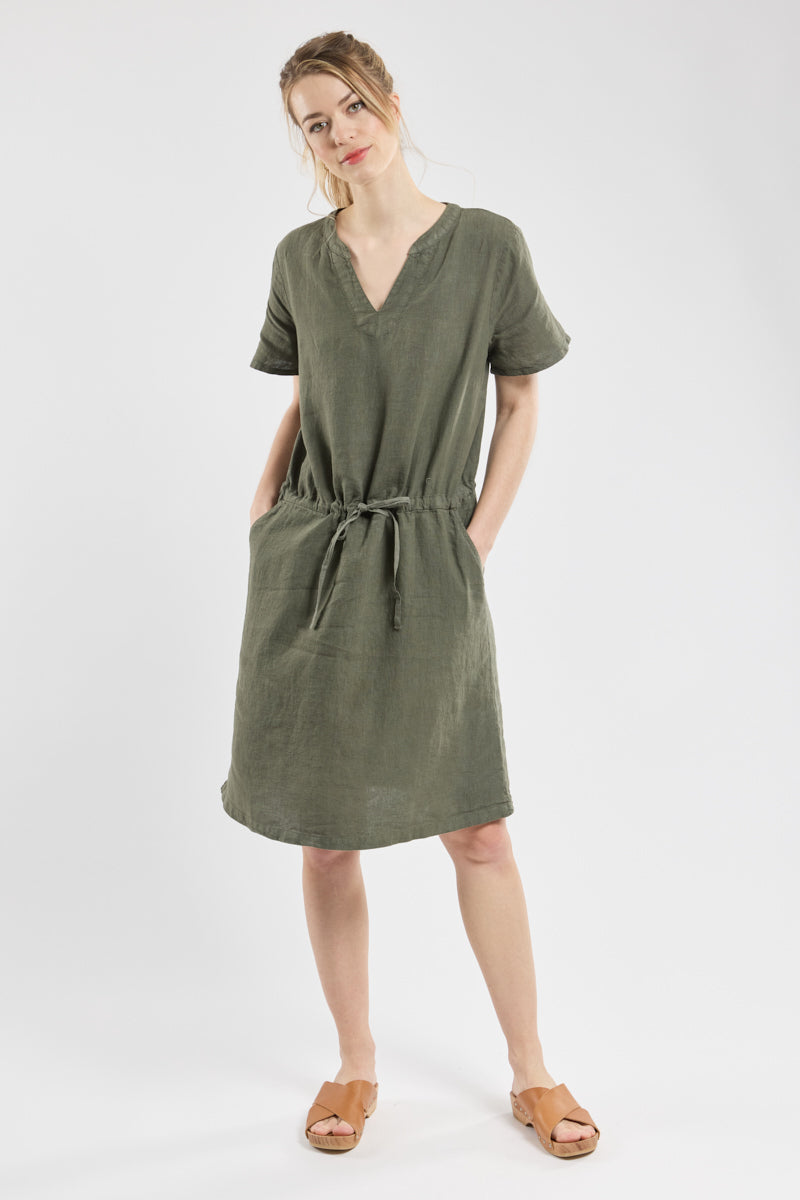 Robe ceinturée - lin - 2