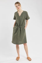 Robe ceinturée - lin - 2