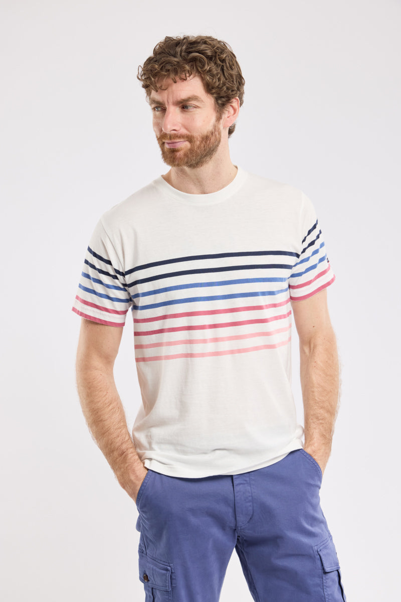 T-shirt rayé - coton léger - 1