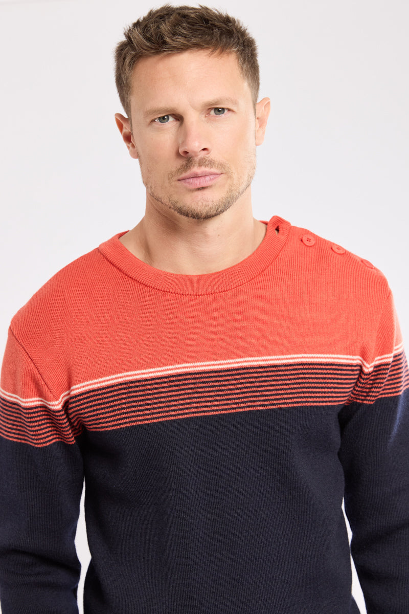 Pull marin rayé - laine - 2