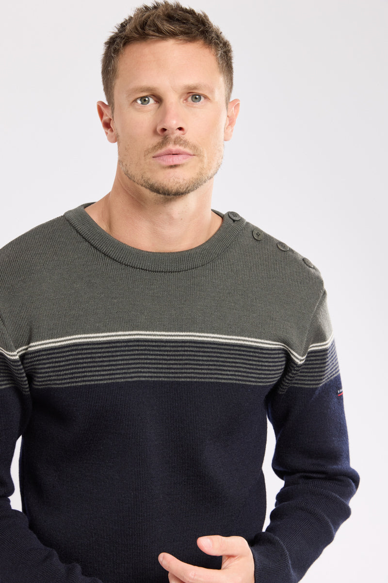 Pull marin rayé - laine - 4