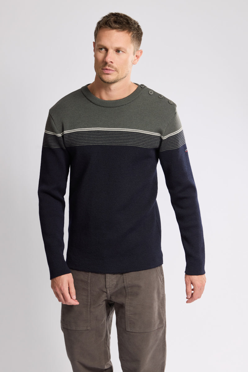 Pull marin rayé - laine - 3