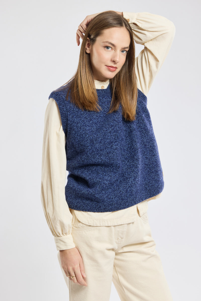 Pull sans manche - laine - 2
