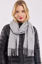 Écharpe à franges - laine - 2