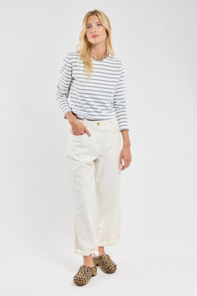Pantalon large - toile de coton - 1