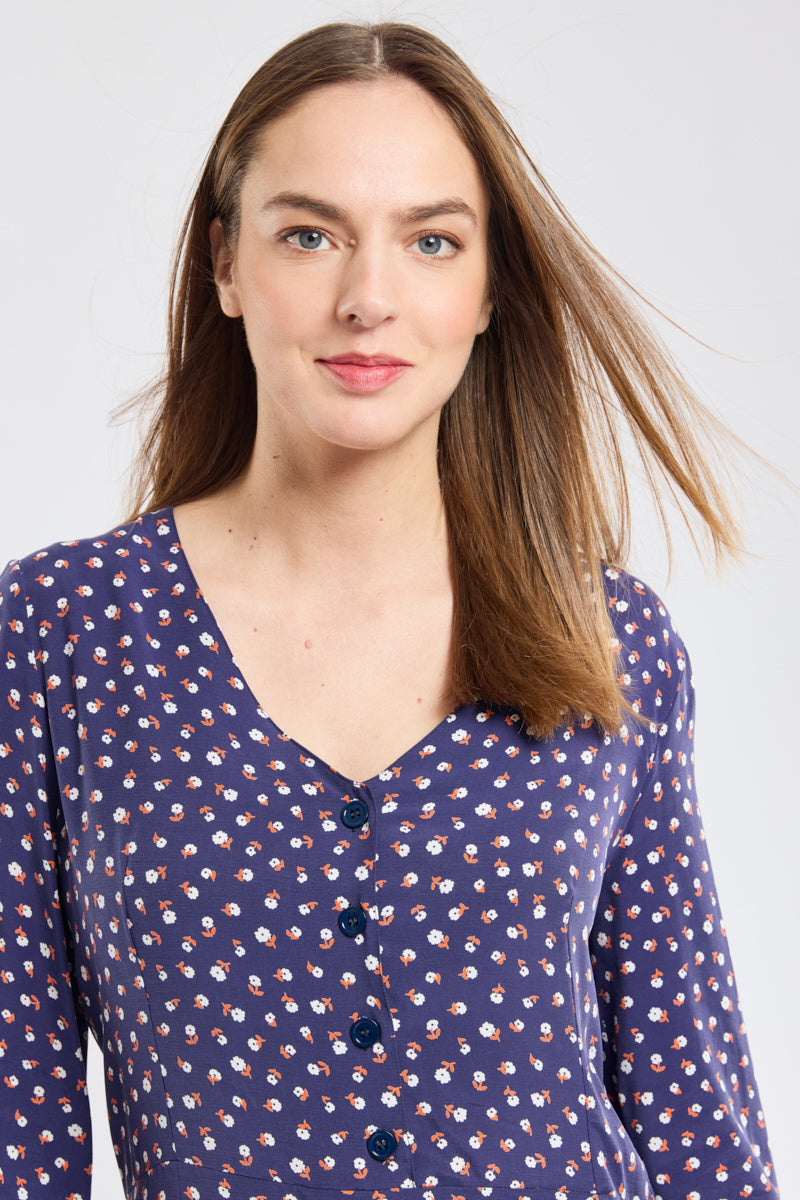 Robe fleurie - cupro - 2