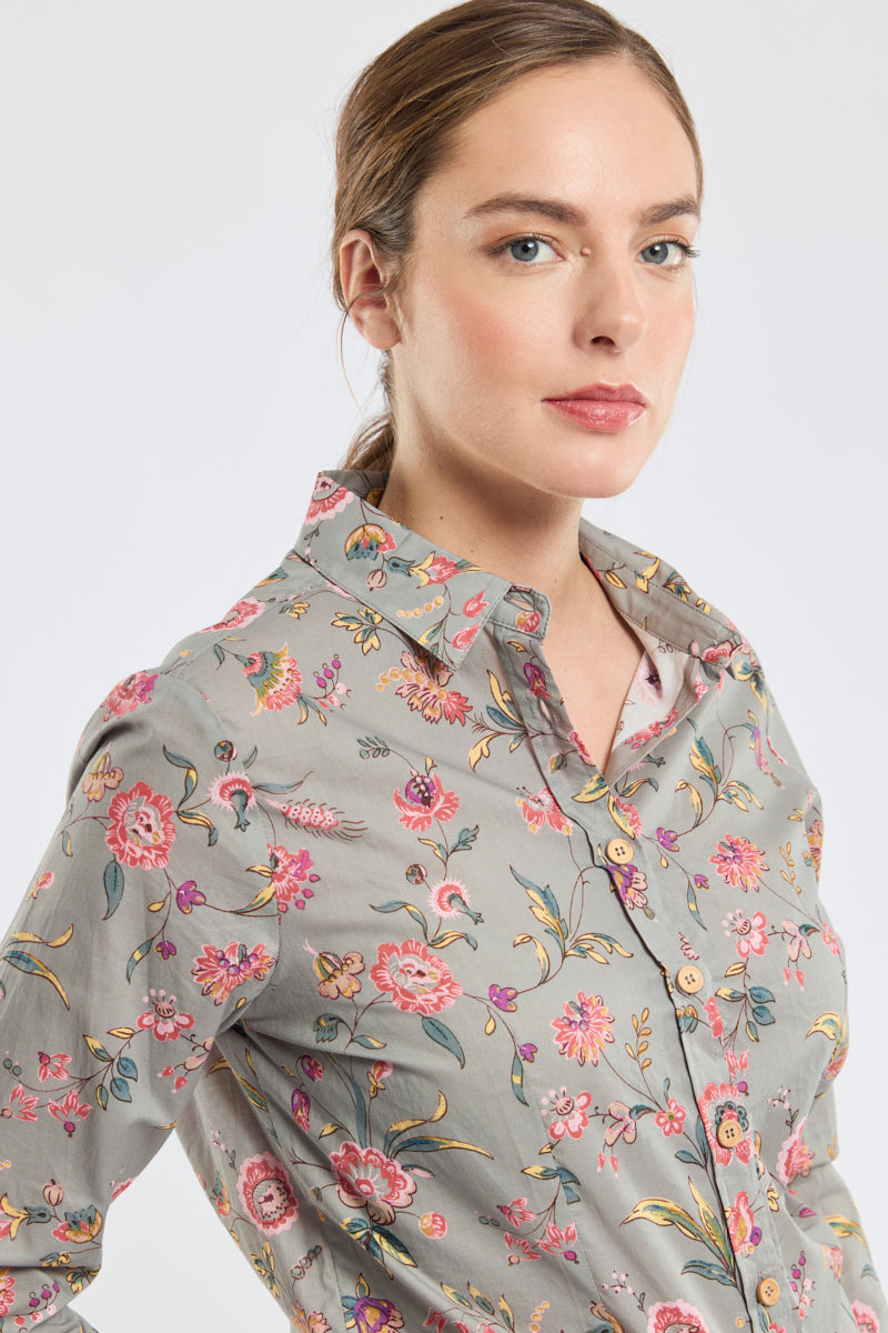 Chemisier fleuri - coton - 2