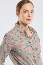 Chemisier fleuri - coton - 2