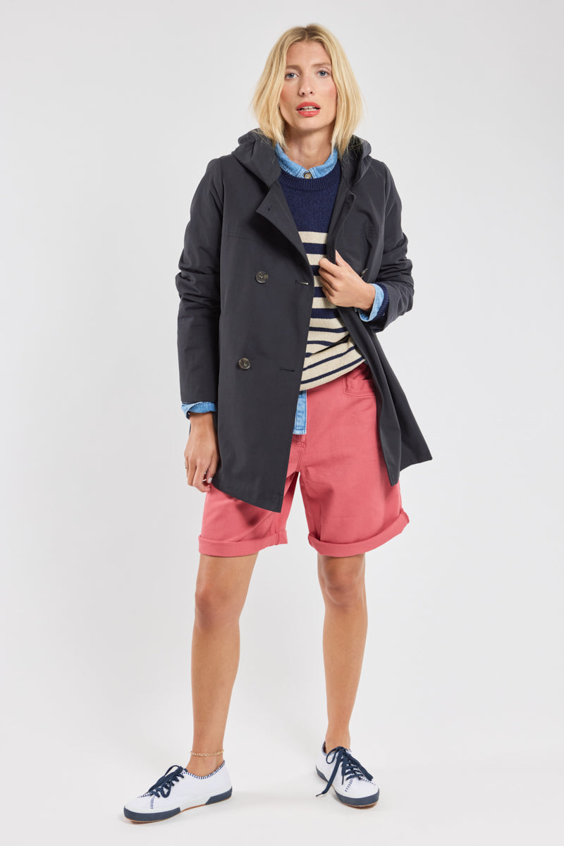 Veste boutonnée à capuche - 1