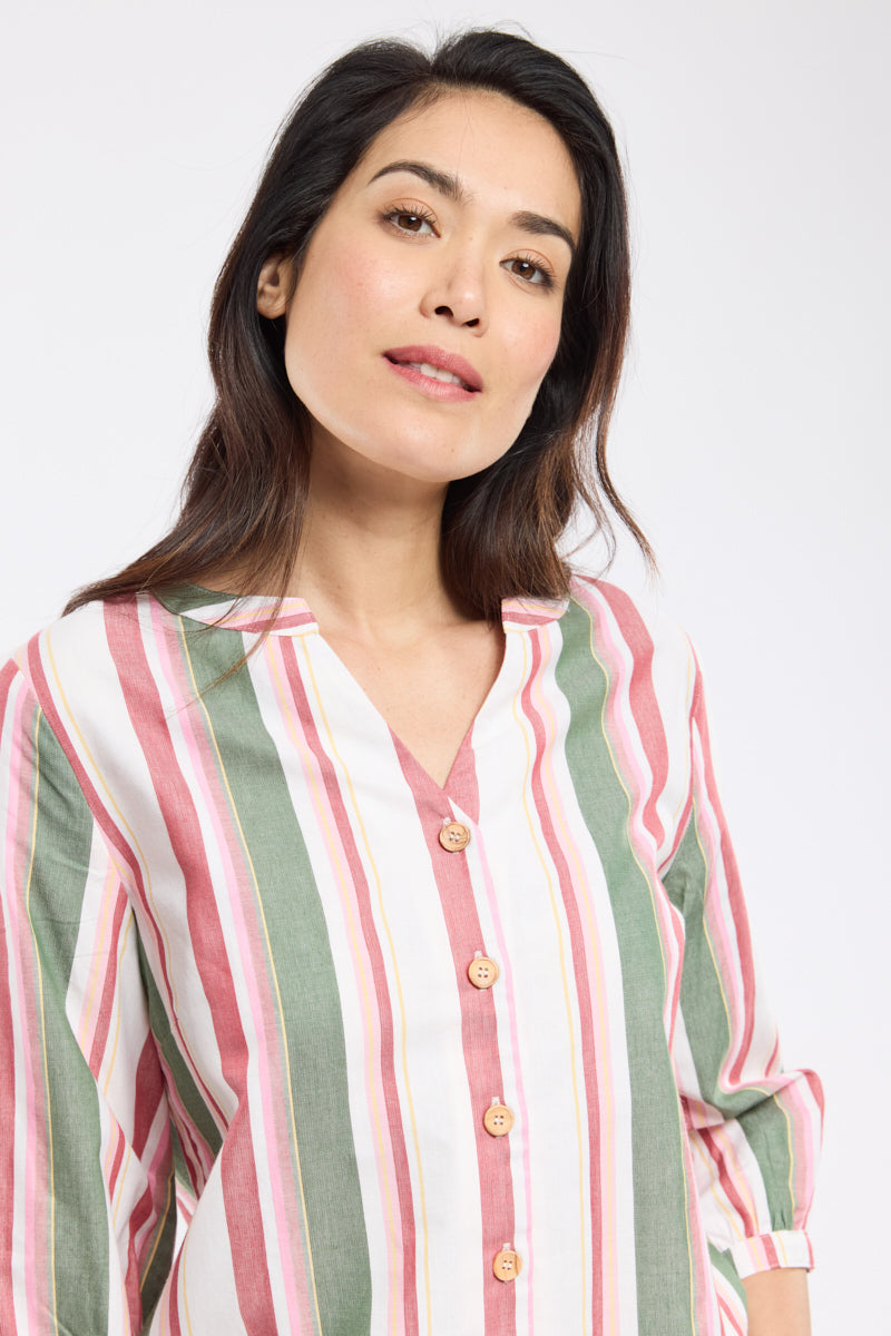 Chemise rayée - coton - 2