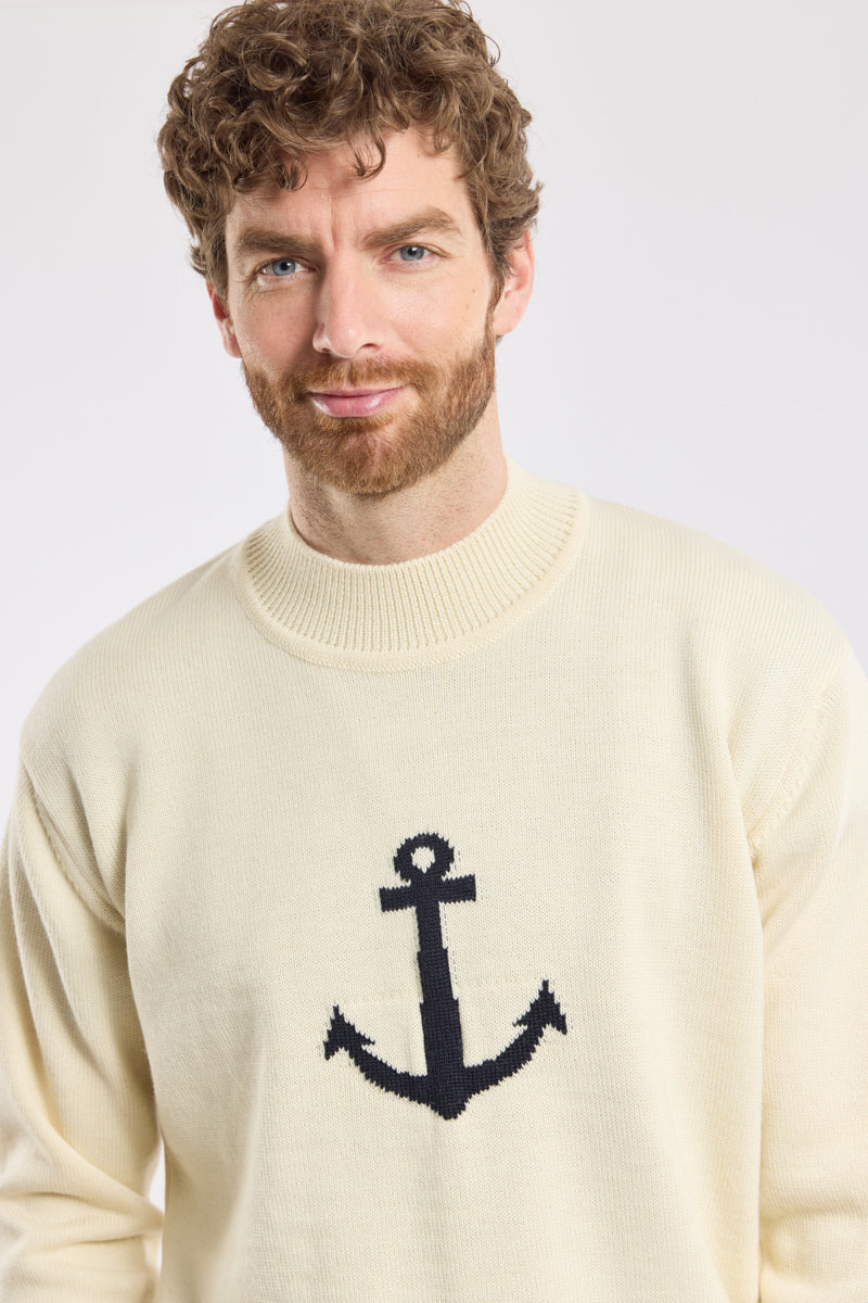 Pull col montant Heritage - laine - 2