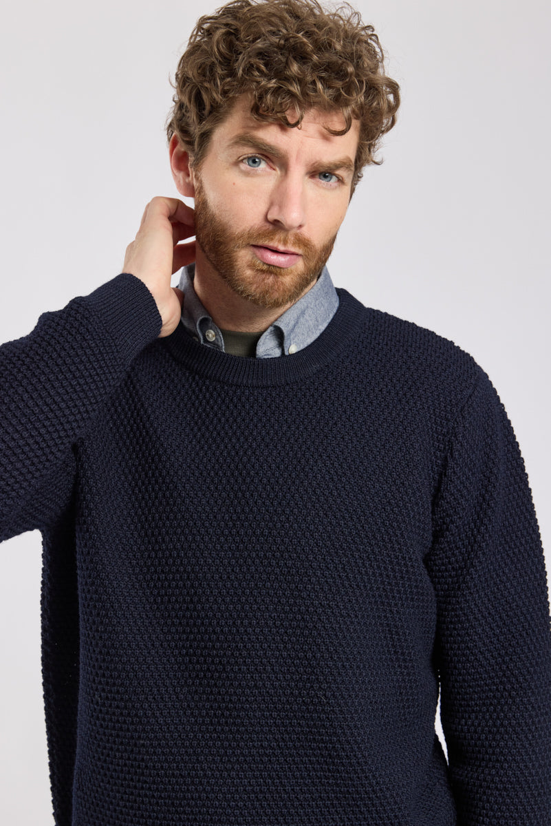 Pull col rond Heritage - laine - 4