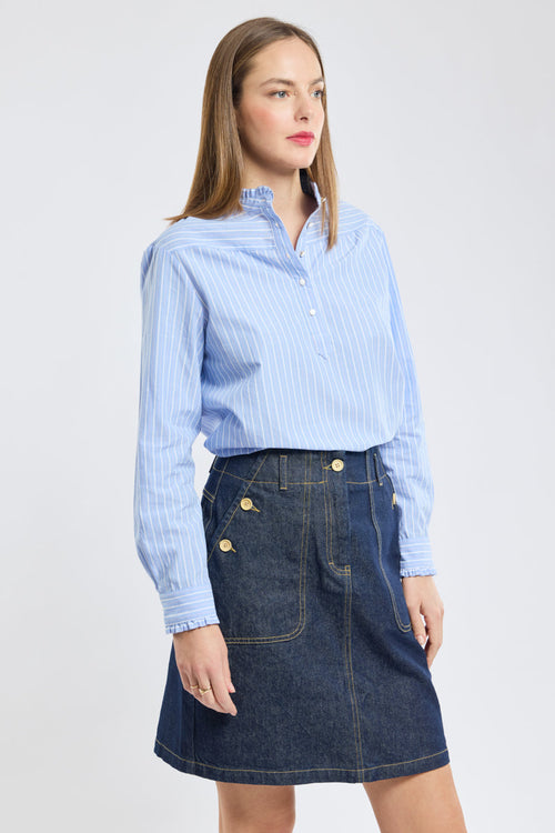 Blouse rayée - coton - 1