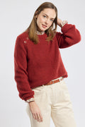 Pull col rond - alpaga et laine - 1