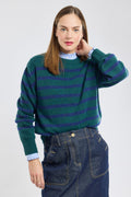Pull marin rayé Heritage - alpaga et laine - 1