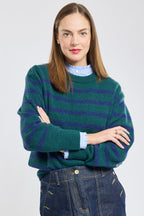 Pull marin rayé Heritage - alpaga et laine - 2