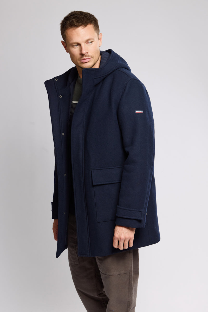 Parka à capuche - laine - 1