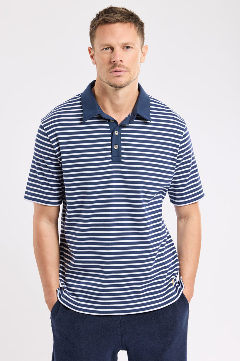 Polo rayé Héritage - coton - 2