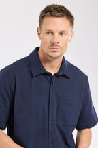 Chemise manches courtes - maille gaufrée - 2