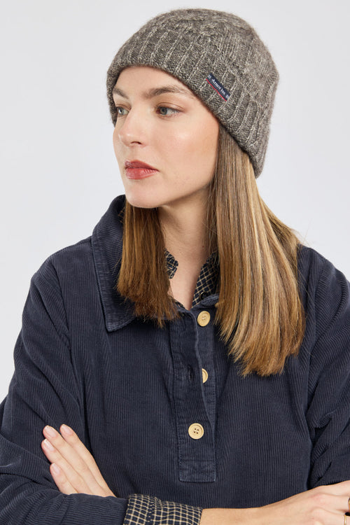 Bonnet avec torsades - coton et laine - 2
