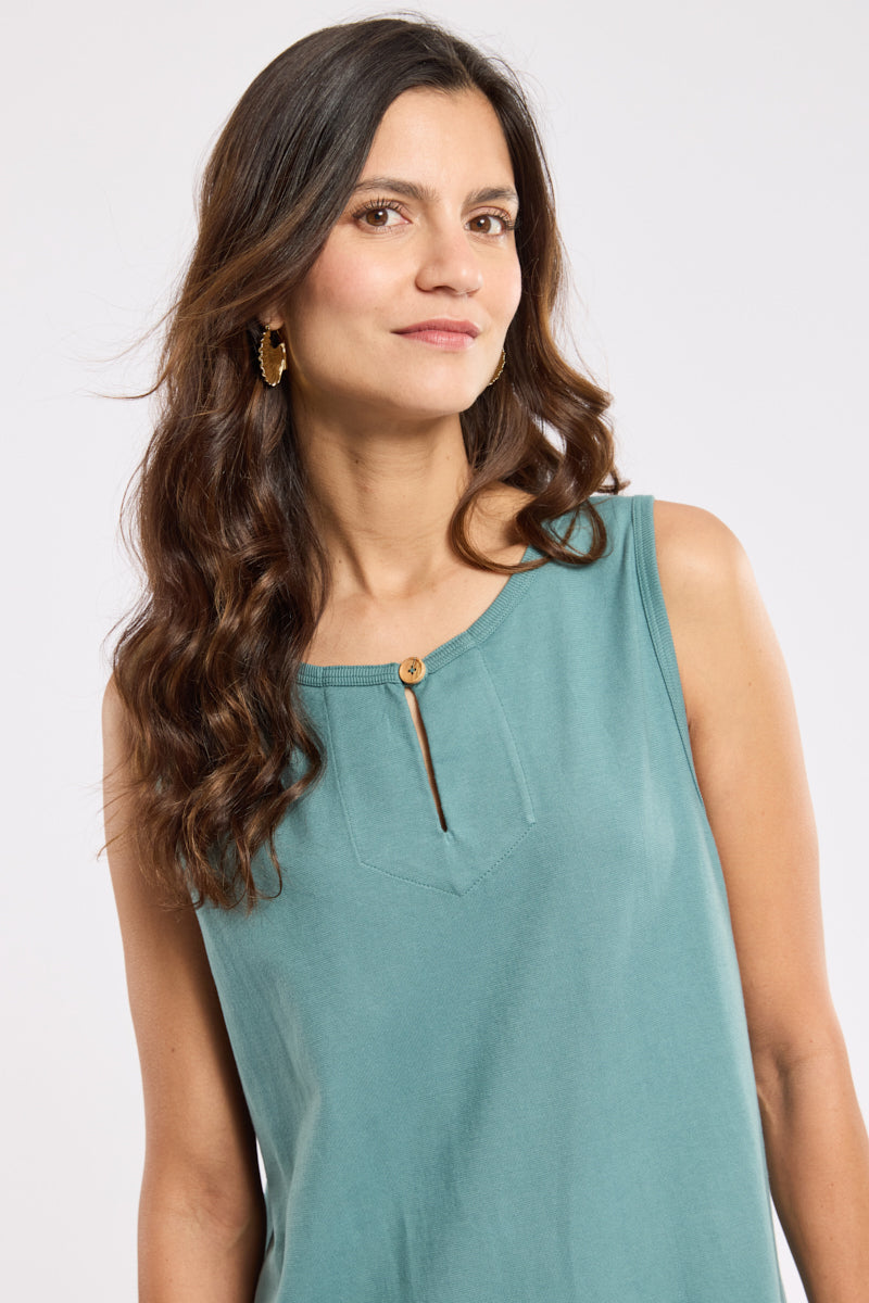 Robe débardeur longue - coton épais - 4