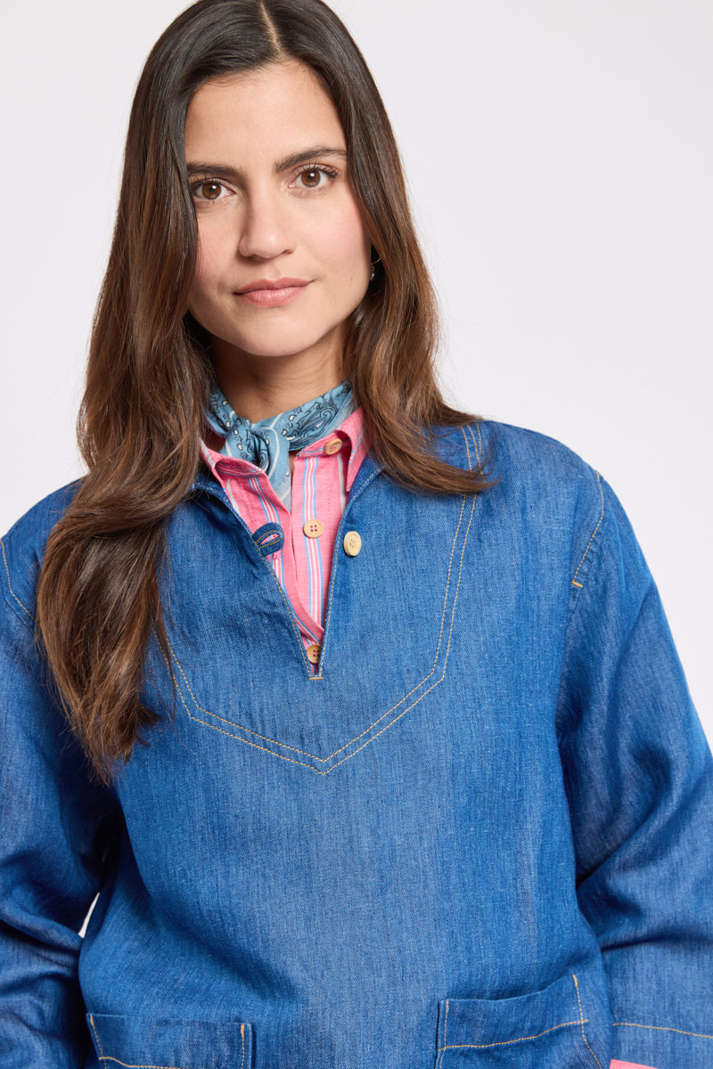 Vareuse denim Heritage - lyocel et lin - 2