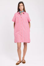 Robe rayée Héritage - coton et lin - 1