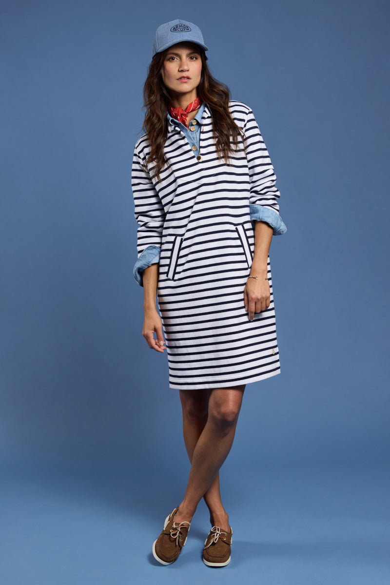 Robe vareuse - coton rustique - 1