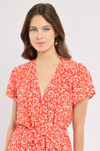 Robe portefeuille - cupro - 2