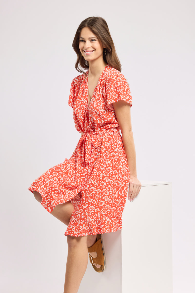 Robe portefeuille - cupro - 1