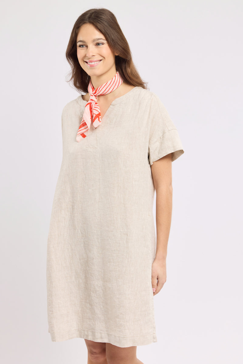Robe col V - lin - 1