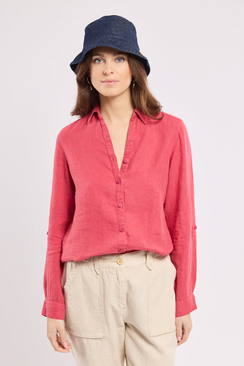 Chemise unie - lin - 1