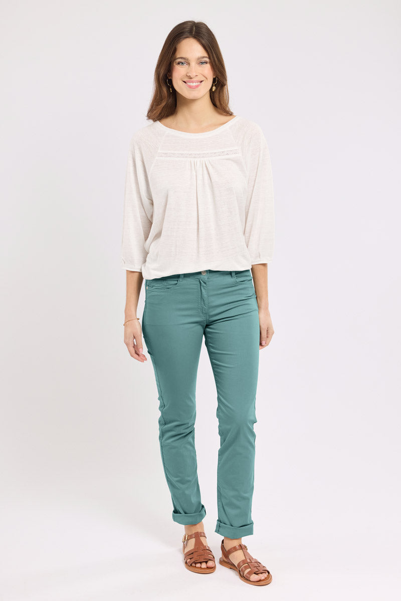 Pantalon coupe droite - coton - 3