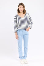 Pantalon coupe droite - coton - 1