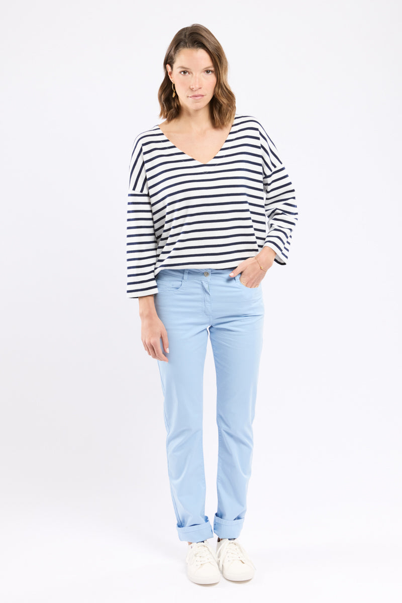 Pantalon coupe droite - coton - 1