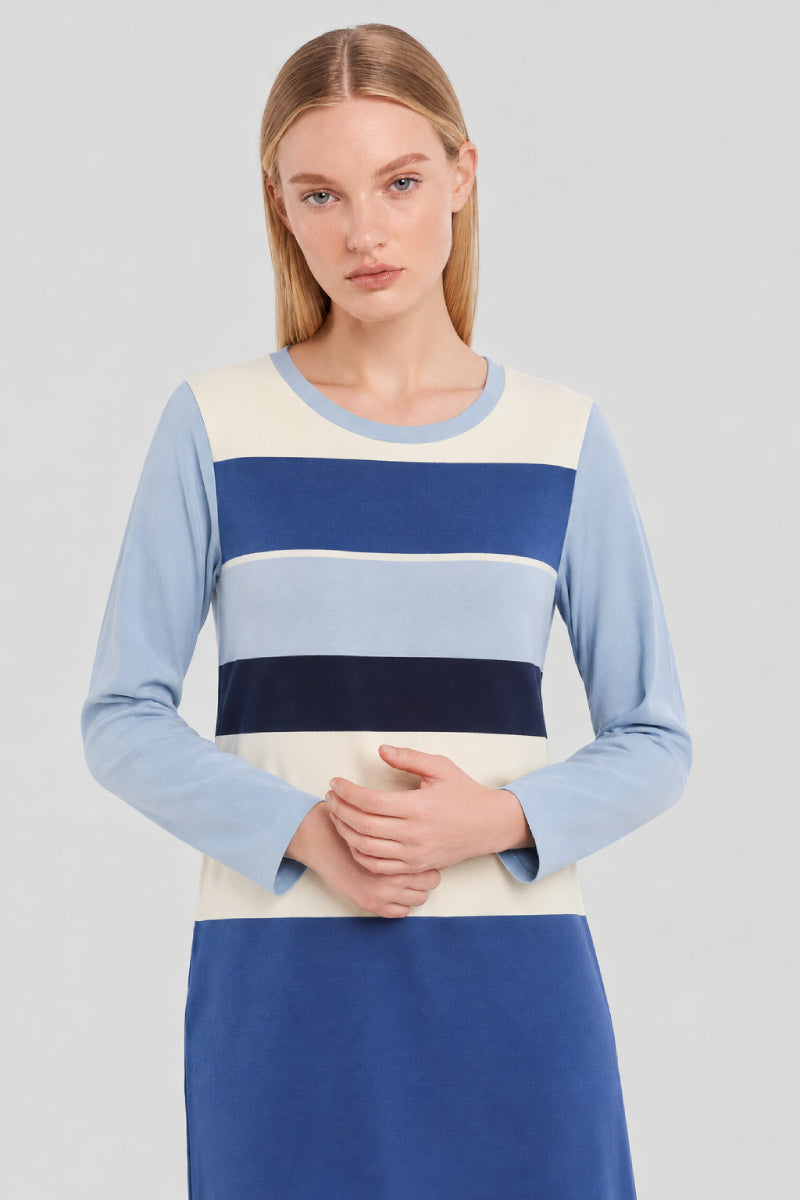 Chemise de nuit rayée - coton - 2