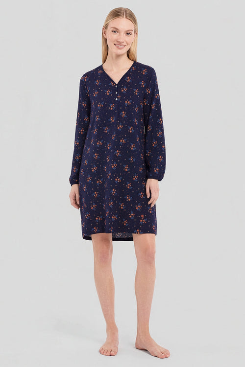 Chemise de nuit à imprimé  - coton - 1