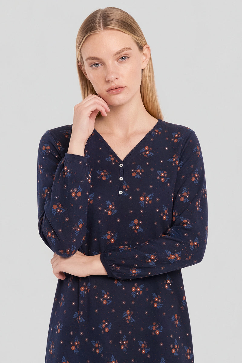 Chemise de nuit à imprimé  - coton - 2