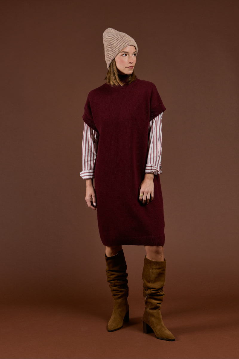 Robe pull unie - laine - 2