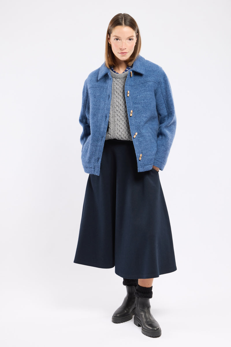 Veste boutonnée - laine bouillie - 1