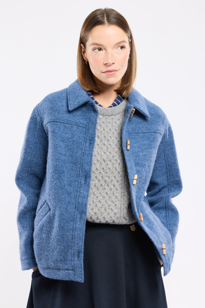 Veste boutonnée - laine bouillie - 2